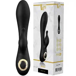 Вібратор-кролик Dreamtoys Prestige Alexia 20 см чорний - мініатюра 8