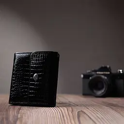 Жіночий фактурний гаманець із натуральної шкіри ST Leather 22706 чорний - мініатюра 9