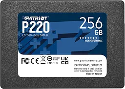 Накопичувач SSD Patriot P220 2.5" SATAIII TLC 256GB (P220S256G25)