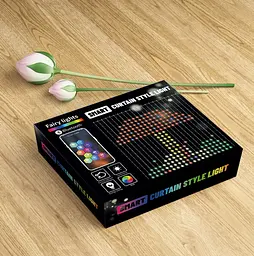 Гірлянда Штора від мережі 3х3 м 400LED RGB + пульт дистанційного керування, SF-1 / Розумна гірлянда з додатком на телефон - мініатюра 6