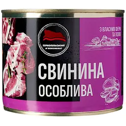 Консерва м'ясна Тернопільський м'ясокомбінат Свинина Особлива 525 г