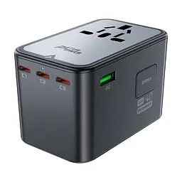 УЗарядний пристрій Acefast Z1 PD75W GaN (3*USB-C+2*USB-A) multifunctional charging adapter чорний - мініатюра 3