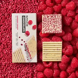 Білий шоколад Spacefood Space Chocolate Raspberry Crunch, 25 грам - Малина - мініатюра 3