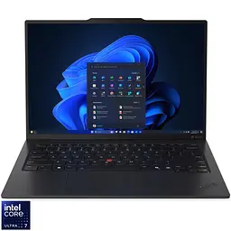 Ноутбук Lenovo ThinkPad X1 Carbon Gen 13 Aura Edition Intel Core Ultra 7 265U до 5, 30 ГГц, 14 дюймів 2, 8K OLED, 120 Гц, сенсорним екраном, 64 ГБ LPDDR5X, 1 ТБ SSD, Intel, Win 11 Pro, чорний