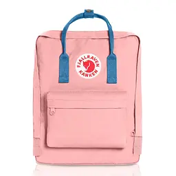 Міський рюкзак Fjallraven Kanken 16 л Classic Рожевий із блакитними ручками - мініатюра 2