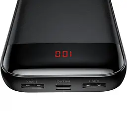 Портативна батарея Powerbank Baseus Xiaomini Cu Digital Display 20000 mAh PPALL-CKU01 Black - мініатюра 5