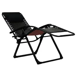 Розкладне крісло шезлонг LEOBRO Zero Gravity Premium Brown Rattan (LB-ZGC-G2-RB) - мініатюра 4