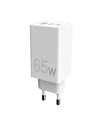 Мережевий зарядний пристрій Sigma mobile X-power 65W GaN, PD, QC (2xUSB-C + 1xUSB-A) Білий (PS65-01) - мініатюра 9