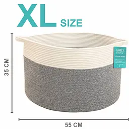 Корзина Органайзер Lovely Svi для зберігання білизни та іграшок 55×35 см сірий (10032024) - мініатюра 3