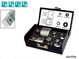 Набір перехідників (6 шт) 1/2", 1/4", 3/4", 3/8" для торцевих головок Whirlpower 1616-0506 - мініатюра 2