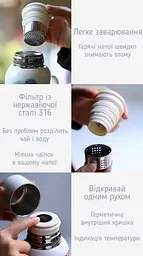 Термос Дзен Тисячі Будд, 820 мл - мініатюра 4