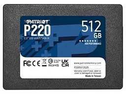 Твердотільний накопичувач SSD 512Gb Patriot teh0023761