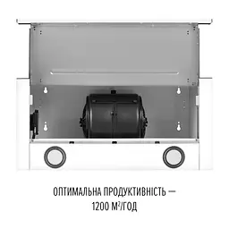 Витяжка телескопічна PERFELLI TL 6822 WH 1200 LED - мініатюра 8