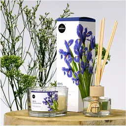 Ароматична свічка Aroma Home Ірис з білою трояндою з натурального воску 115 г - мініатюра 2