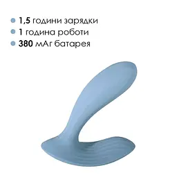 Смарт-вібратор в трусики Svakom Erica Dusty Blue, дуже гнучкий, 2 мотори - мініатюра 6