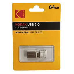 Флешка Kodak металева, компактна USB пам’ять, брелок для ключів