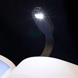 Закладка-ліхтарик Flexilight Rechargeable Класика Чорні краплі, 14,7х3,6х1,3 см (FLRBD) - мініатюра 4