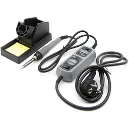 Паяльник WEP 908D з підставкою 65W, цифрова індикація, аналогове регулювання t 200-480 гр C, жало, з портативним блоком управління