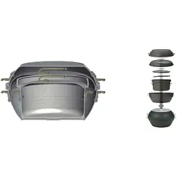 Набір посуду Snow Peak CS-600 Field Cooker Pro Aluminium - мініатюра 3