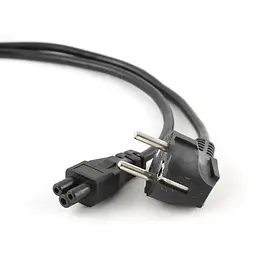 Кабель силовий Cablexpert (PC-186-ML12-1M) CEE7/7-C5, 1 м, VDE, 3х0.75 мм, із заземленням, чорний - мініатюра 2