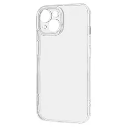 Силіконовий протиударний чохол Case панель Case + скло 9Н на Iphone 14 із захистом камери прозорий (414141) - мініатюра 6