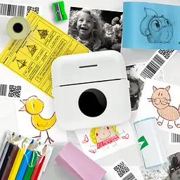 Портативний термопринтер JETIX Mini Printer Student, мобільний міні принтер для смартфона - мініатюра 2