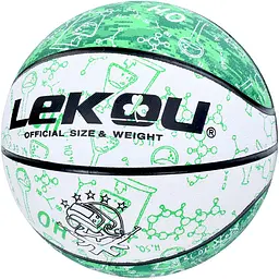 Баскетбольний м’яч Lekou №7 PU 8 панелей тренувальний 650 г - мініатюра 3
