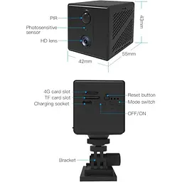 4G камера відеоспостереження Vstarcam CB75 3 Мп 3000мАг міні під СІМ карту (100962) - мініатюра 7