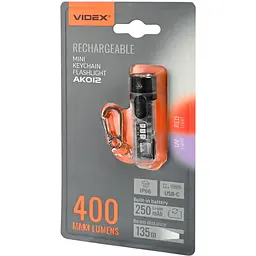 Портативний світлодіодний міні-ліхтарик Videx VLF-AK012 400Lm 5000K (VLF-AK012) - мініатюра 11