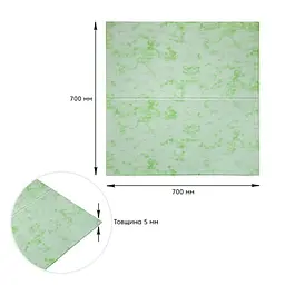 Панель стінова Sticker Wall 3D 700х700х5мм МАРМУР зелений D SW-00002441 - мініатюра 3