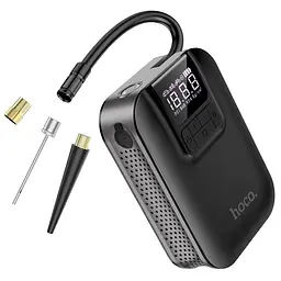 Автомобільний насос Hoco S53 Breeze portable portable smart air pump Black - мініатюра 6