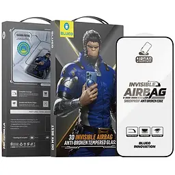 Захисне 3D скло Invisible Airbag для Apple iPhone 17 Air (6.5") Чорний Blueo teh0031061 - мініатюра 3