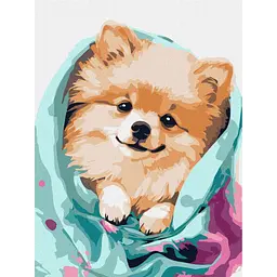 Картина за номерами "Щасливий шпіц" art_selena_ua KHO6545 30х40 см