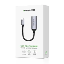 Перехідник USB 2.0 Type C --> HDMI V2.0 4K@60Hz 10 См CM297 UGREEN Сірий - мініатюра 9