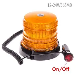Маячок проблисковий світлодіодний LP-12240/10-30V/7.2W/48SMD-2835/жовтий