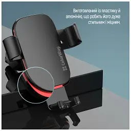 Універсальний автотримач ColorWay Metallic Gravity Holder 3 Black (CW-CHG14-BK) - мініатюра 6