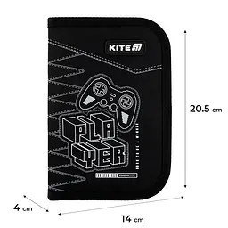 Пенал Kite Player чорний (K25-622-6) - мініатюра 3
