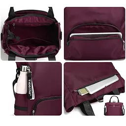 Міський рюкзак-сумка жіноча Tigernu T-S8169 12л для ноутбука 14" Red (17064) - мініатюра 5
