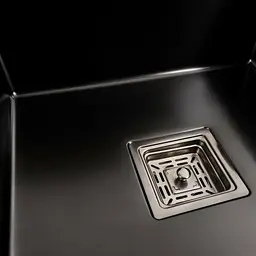 Кухонна мийка Platinum Handmade 78x50В L PVD чорна (товщина 3.0/1.0 мм), Чорний - мініатюра 5