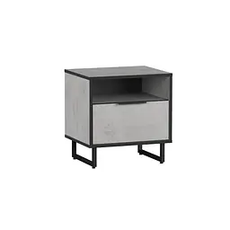 Тумба приліжкова Moreli Forte F-0011 в стилі Loft 484х505х400 мм Бетон Тефра