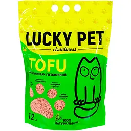 Наповнювач для котячого туалету Lucky Pet тофу полуниця 12 л