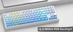 Клавіатура MageGee SKY 87 RGB Blue Whale Switch Wireless (6971969728509) White/Blue Gradient (G-000003958) - мініатюра 14
