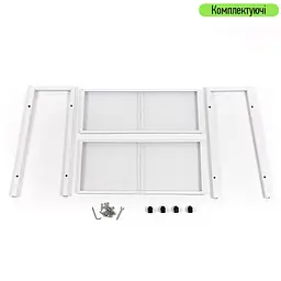 Стелаж-етажерка двоярусний з металу білий 60x26x60см SW-00002102 - мініатюра 6