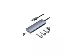 USB-хаб BASEUS UltraJoy Series 4-Port HUB Lite Space Gray (B0005280B811-01) - мініатюра 2