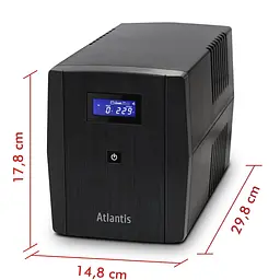Джерело безперебійного живлення Atlantis OnePower S1200 1200VA 720W - мініатюра 3
