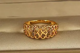 Кільце Xuping Jewelry Ажурне серце р 16 золотисте