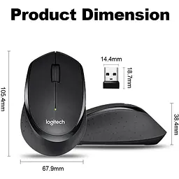 Миша бездротова Logitech M330 HC чорна - мініатюра 7