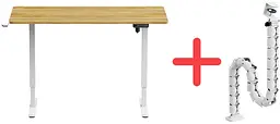 Стіл з електро регулюванням висоти Officepro ODE1470LWW Light Wood/White (ODE1470LWW) - мініатюра 3