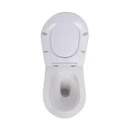Підвісний унітаз Qtap Robin + інсталяція Qtap Nest 4 в 1 (лінійна клавіша Black mat), Білий - мініатюра 6