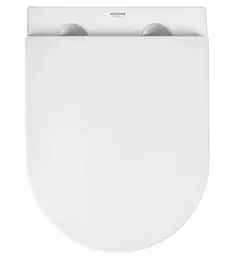 Унітаз підвісний безобідковий Kroner Harz WHI493736 RIMLESS з сидінням Slim Duroplast / Soft-close / Quick relase (KH493736WHIR) (CV029609) - мініатюра 7